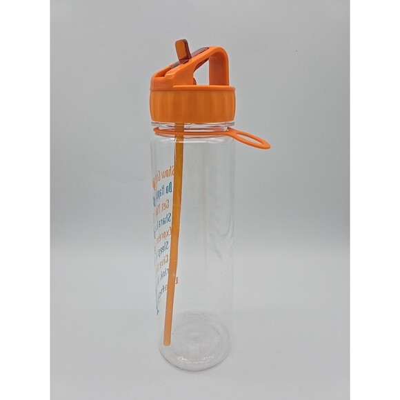Live Happy Plastic Water Bottle Hydration Travel Excercise Positivity Words - Picture 2 of 8